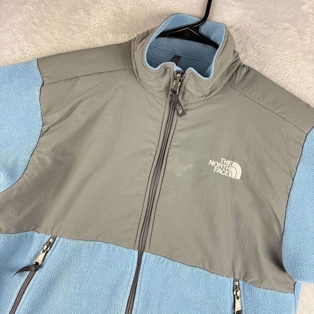 North Face Denali Jacket Womens Extra Small Gray Fleece Full Zip Soft Shell